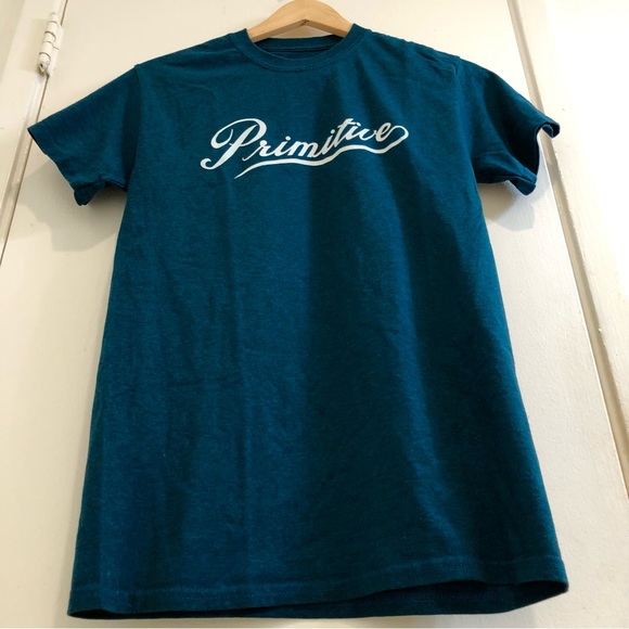 Primitive Skateboarding Short Sleeve T-Shirt. Dark Aquamarine Color. Size Small. - Picture 7 of 9
